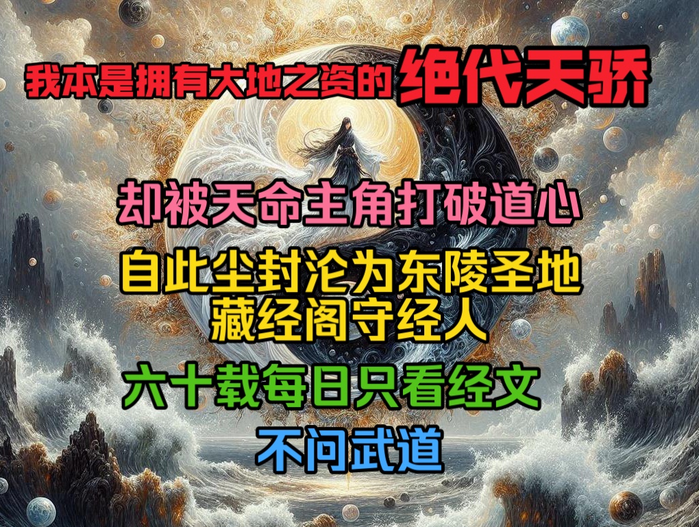 [图]我本是拥有大地之资的绝代天骄，却被天命主角打破道心，自此尘封沦为东陵圣地藏经阁守经人。六十载每日只看经文，不问武道，毕竟只要东陵圣地不倒闭，我便可以逍遥自在一生