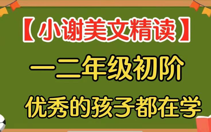 全620集【小学语文 美文精读】一二年级初阶,小学语文 美文精读早读批注与仿写优秀的孩子都在学,视频+PDF讲义哔哩哔哩bilibili