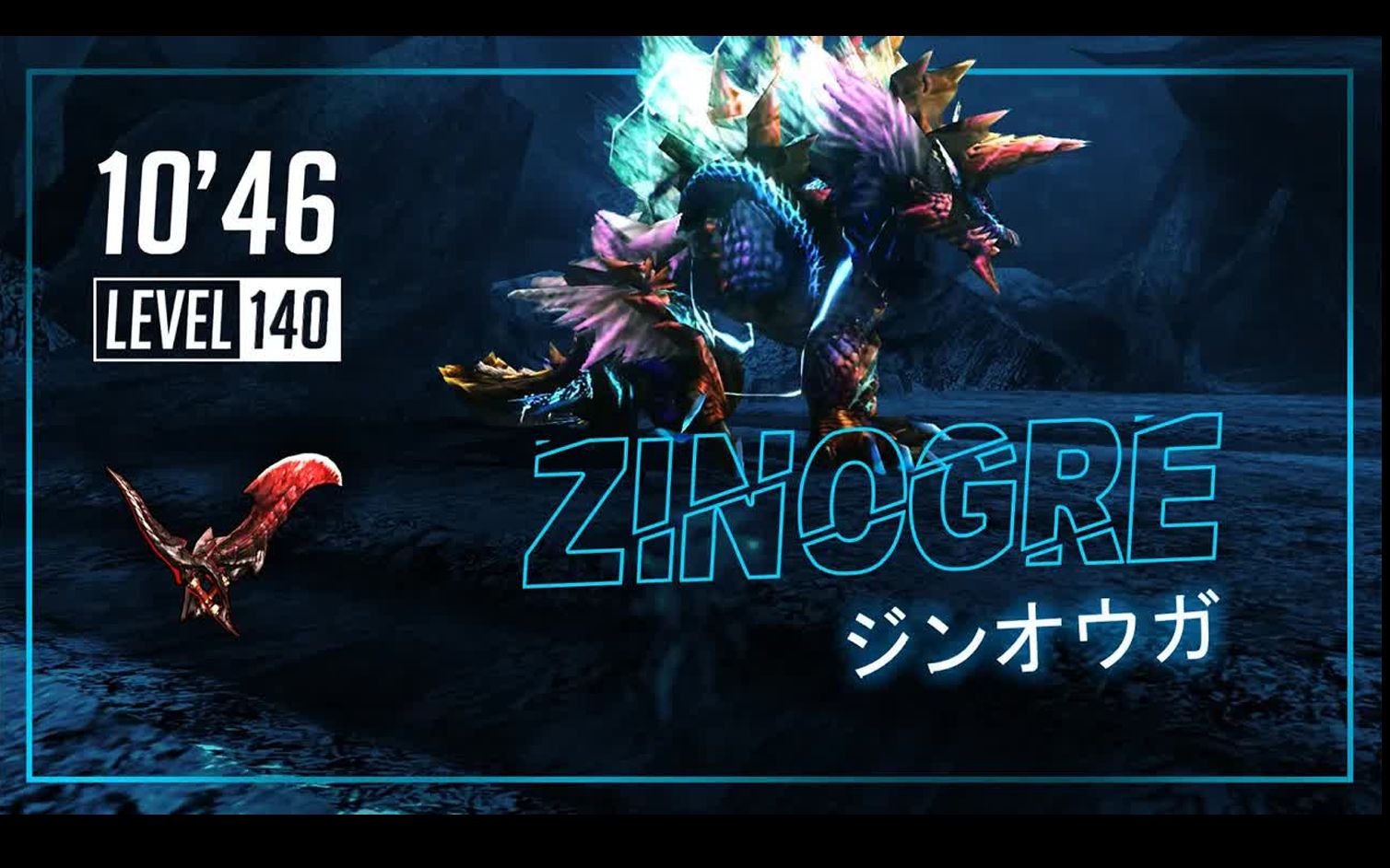 【mh4g】1045"56 生产双刀 lv140 极限雷狼龙 citra 超清60帧 1080p