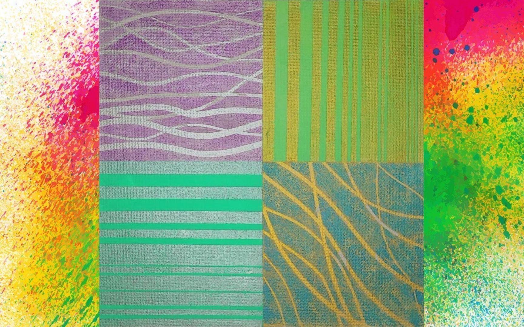 [九号作品] 美纹纸刻画的纹理 | 绘画创意 | 绘画过程欣赏