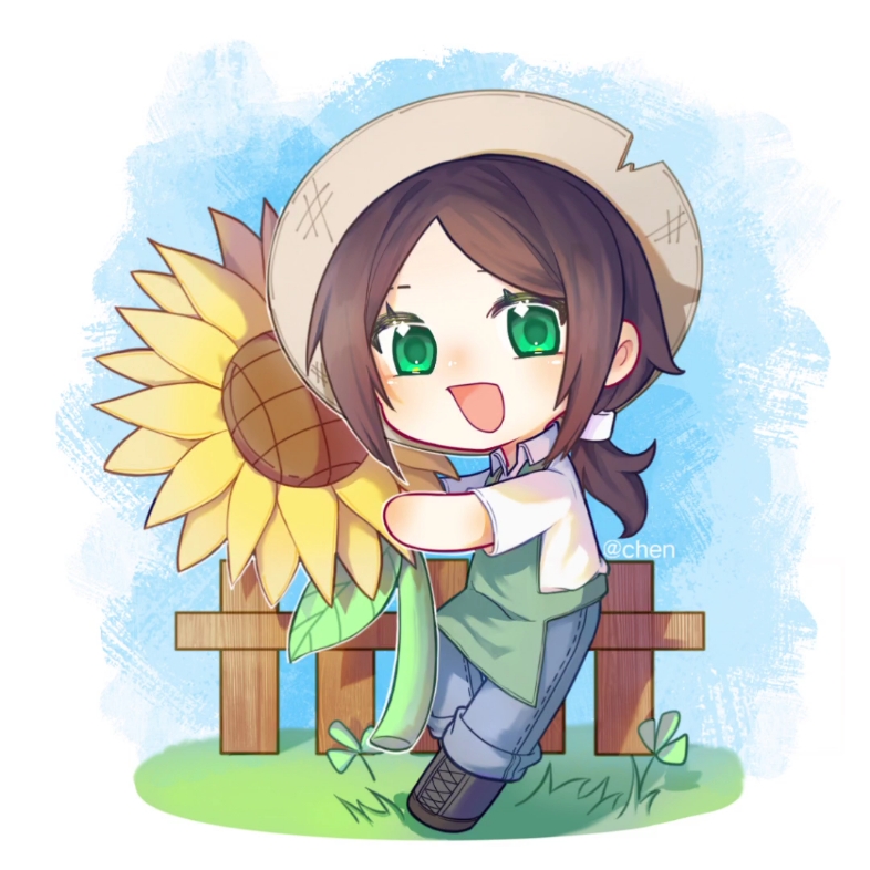【绘画过程】灿烂的太阳小姐和她的向日葵!园丁