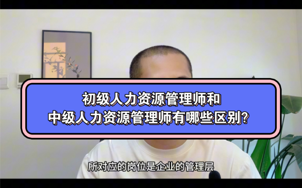 初级人力资源管理师和中级人力资源管理师有什么区别哔哩哔哩bilibili