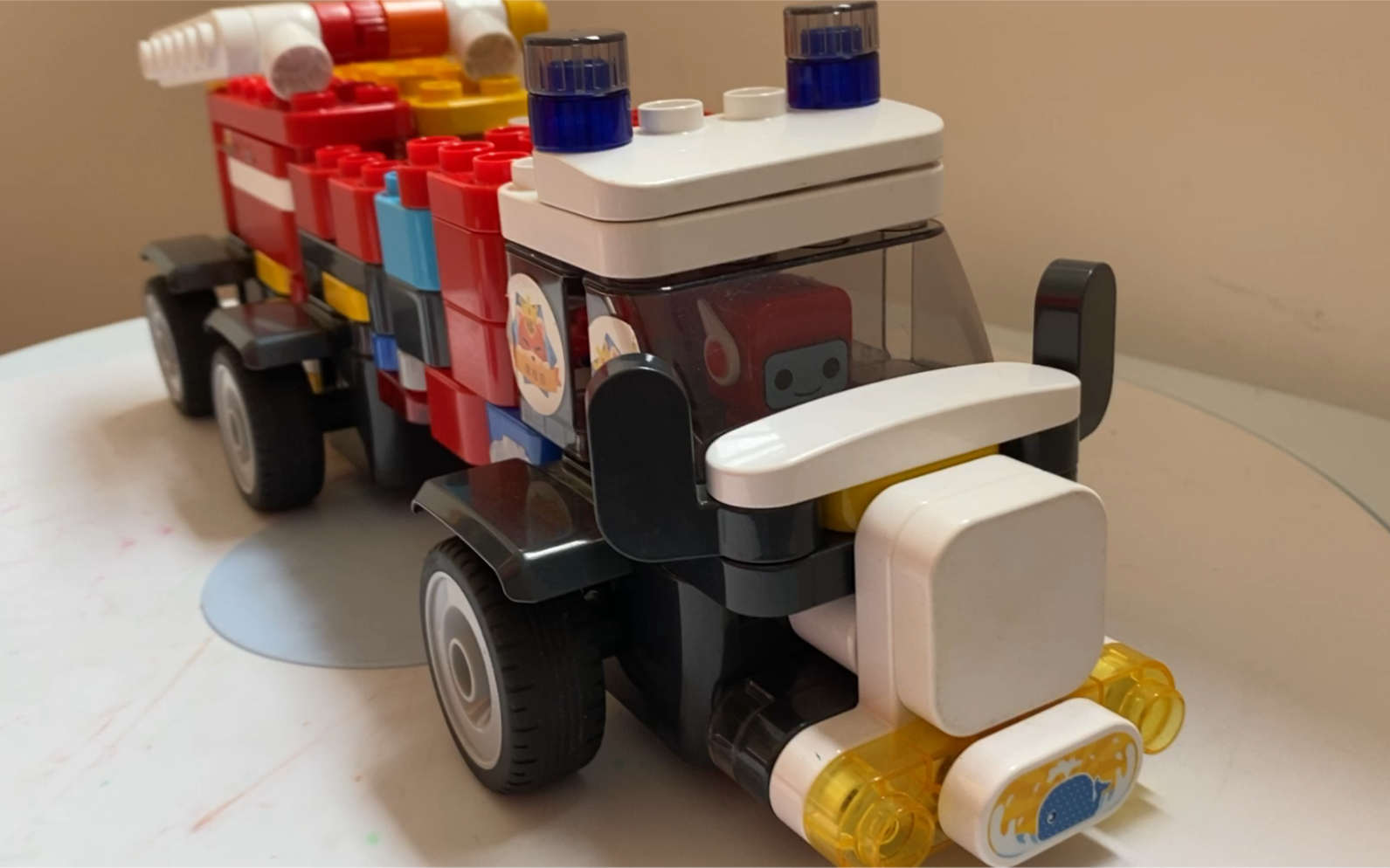 自我设计 帅气垃圾车 #垃圾分类 #百变布鲁可