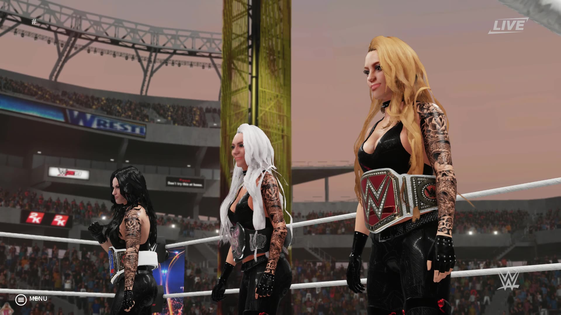 wwe2k19女版圣盾组合 颜值气场爆表