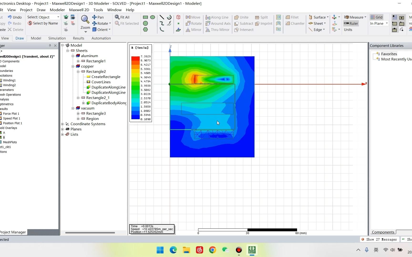 [图]Ansys Maxwell 2D瞬态场加电流激励：具体操作案例