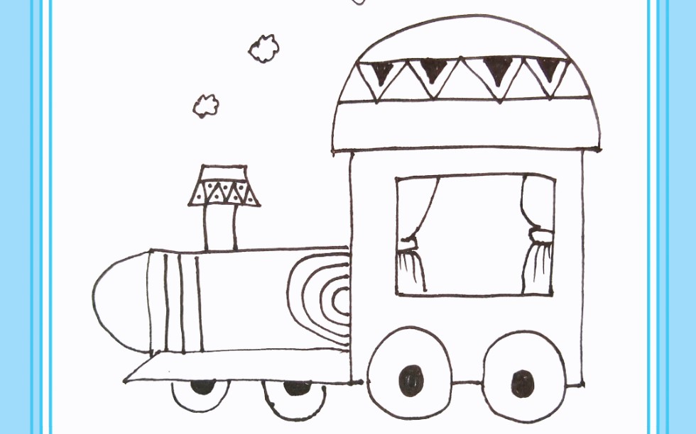 火车头简笔画儿童画图片
