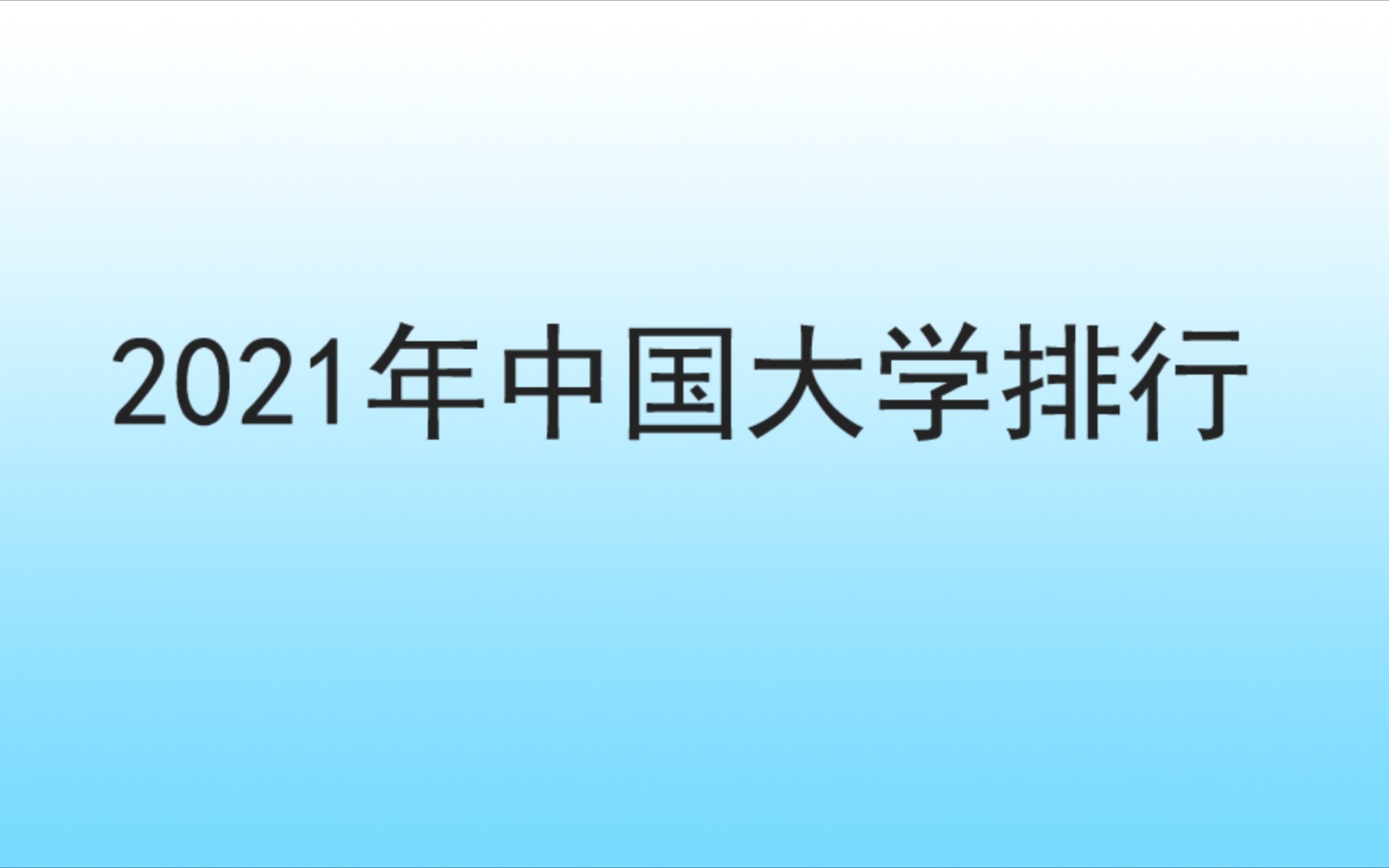 2021年中国大学排行榜哔哩哔哩bilibili