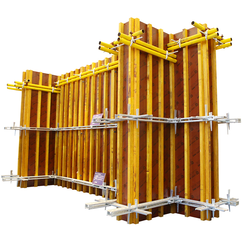 剪力墙钢支撑背棱加固体系