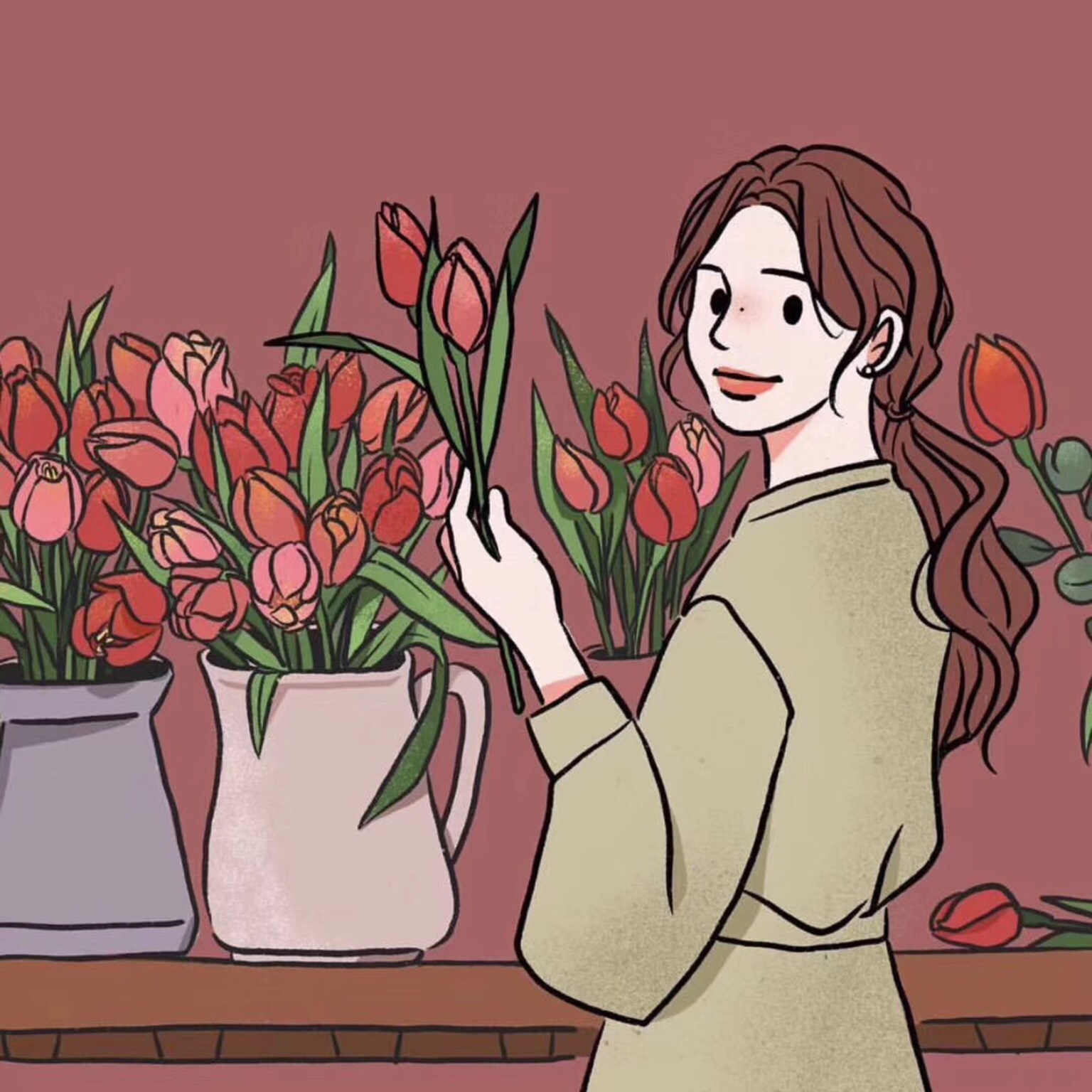 想作游戏up主的花艺师在经营咖啡馆.