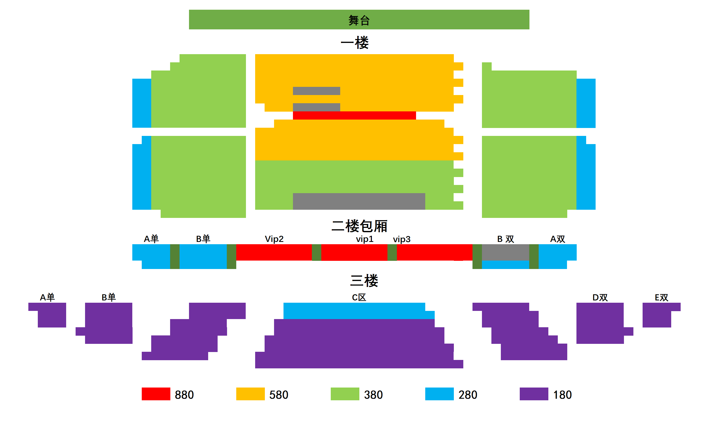 二七剧场座位号图片