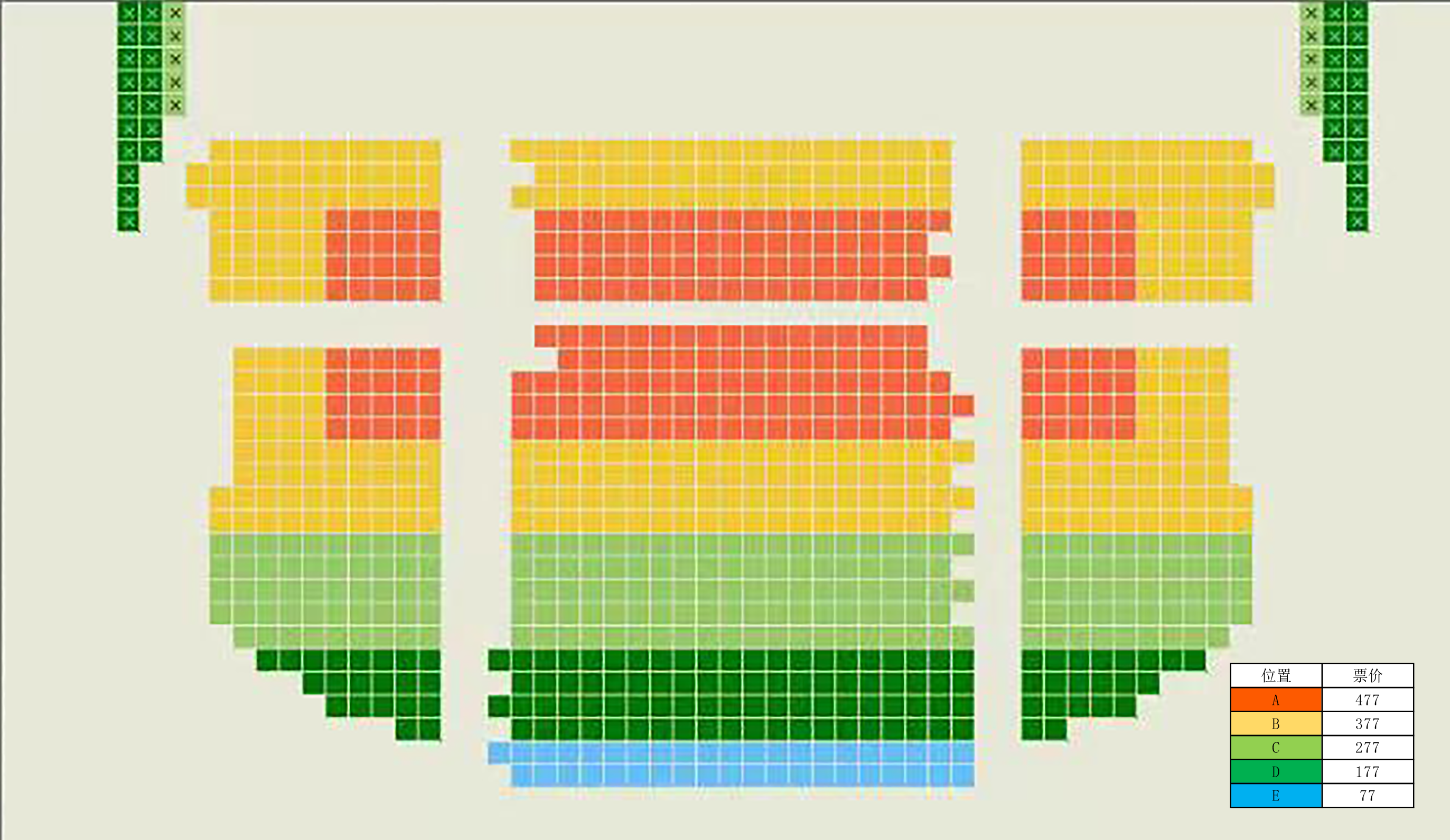 青岛大剧院座位平面图图片