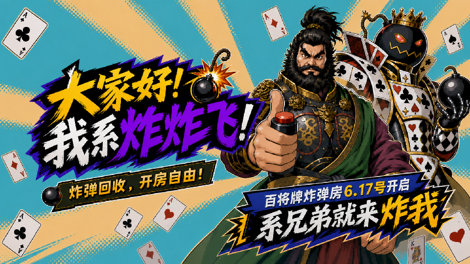 百将牌上线炸弹房玩法！