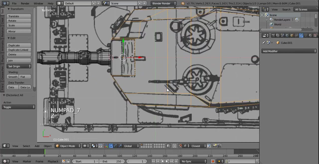 [图]德国豹2A4坦克 Blender2.79版本建模过程视频  共 1-12集